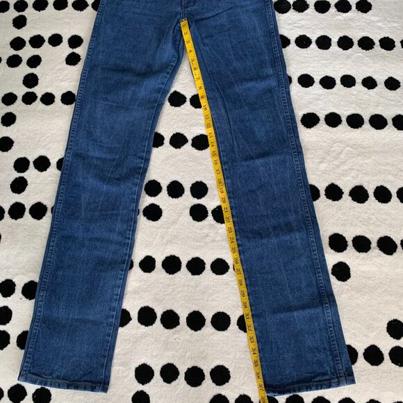 Wrangler Vintage High Rise Jeans Cowgirl Cut Straight Leg Long 38 Inseam Denim - Picture 15 of 15